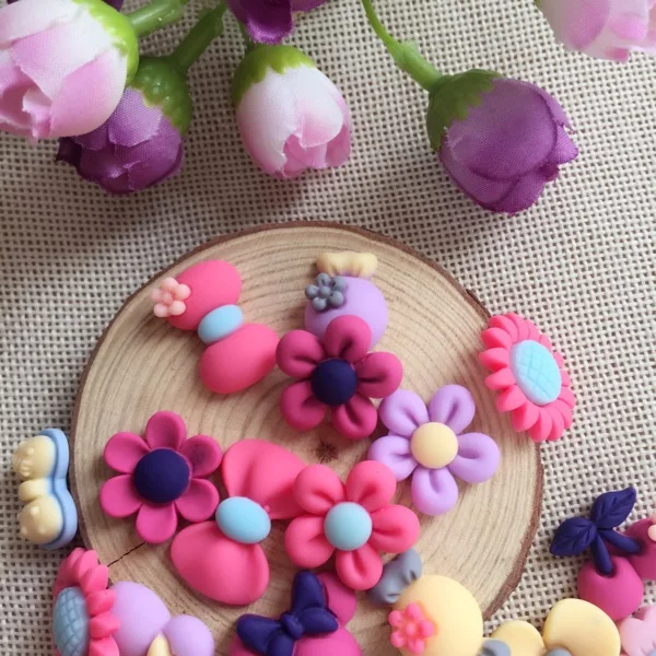 Korean cute cartoon resin 30pcs mixed collocation DIY children hair headdress accessories free shipping | Дом и сад