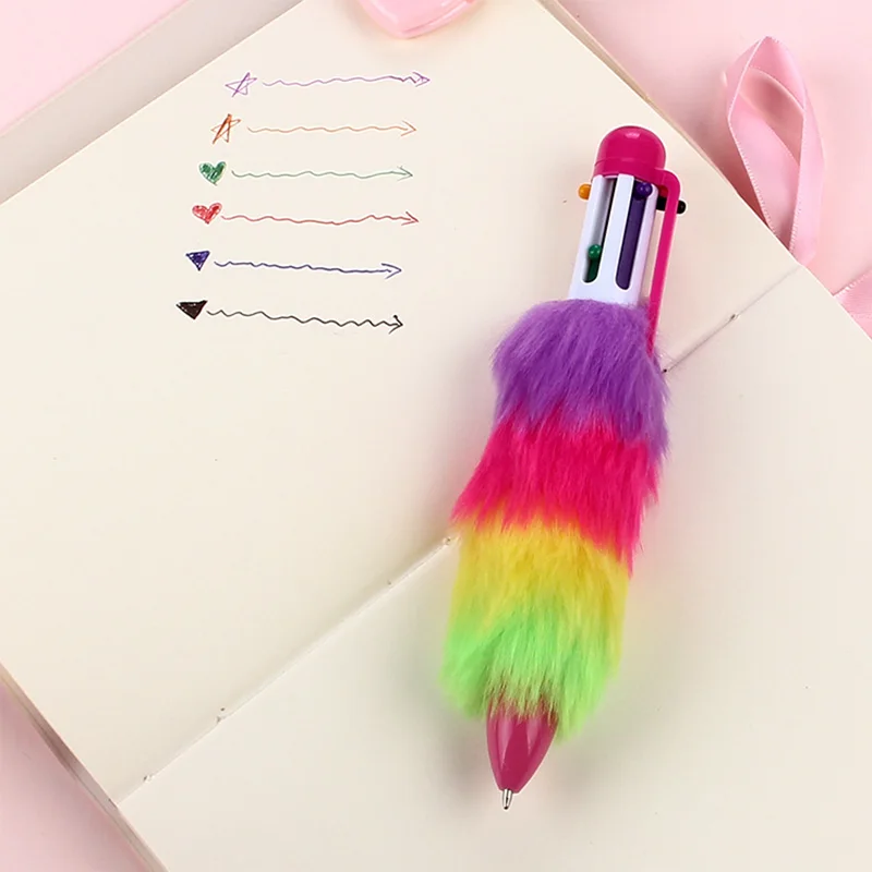 Креативные блестящие весы Плюшевые Ручки милые многоцветные шариковые кавайные