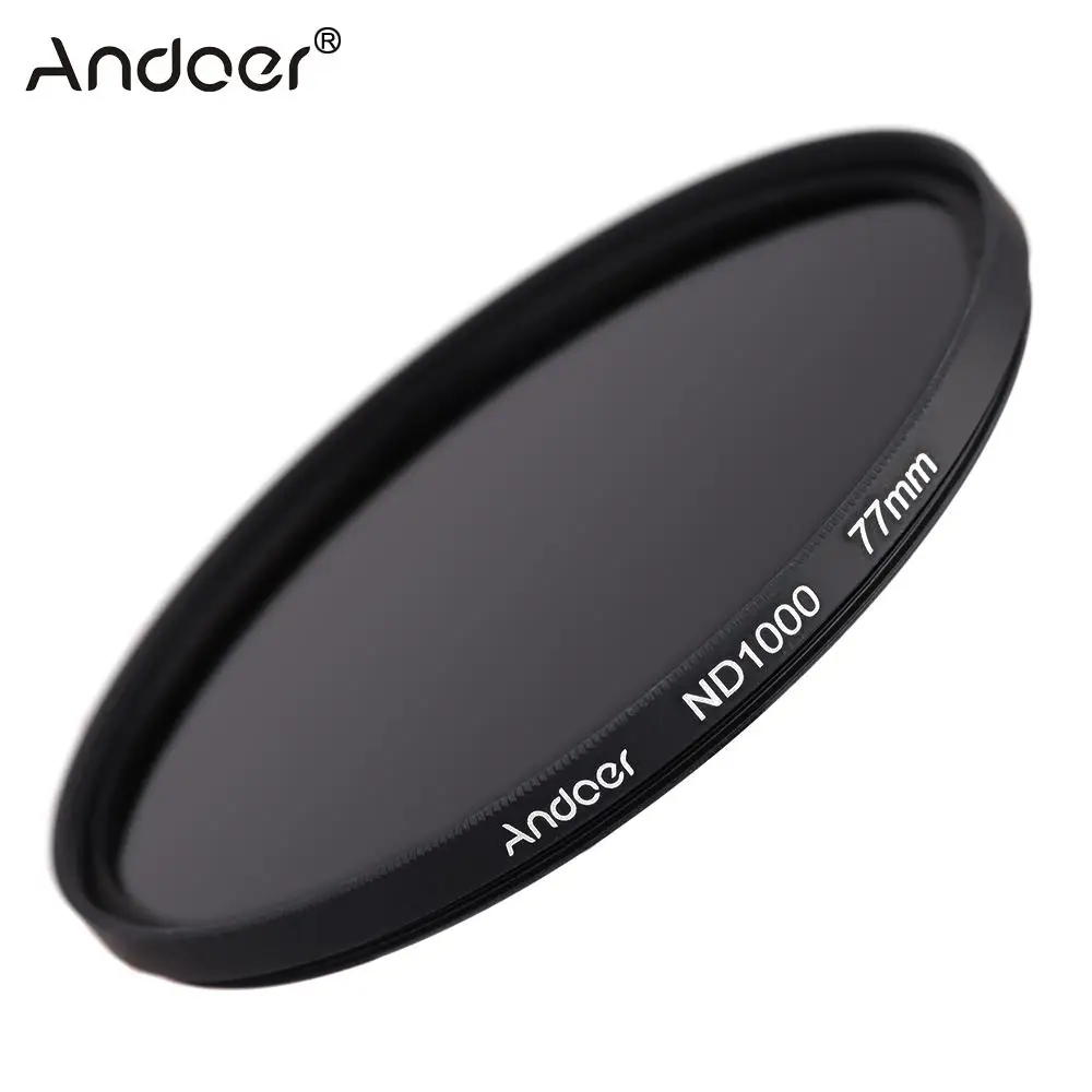 Фильтр нейтральной плотности для камеры Nikon Canon DSLR Andoer 77 мм ND1000 10 Stop Fader|density filter|filter
