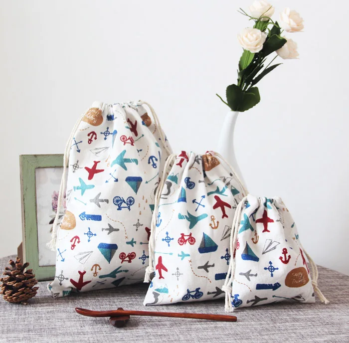 Самолет льняная подарочная сумочка 8x10 см x 9 см x 12 см x 10x15 см(13x17 см Упаковка из 50 вечерние конфеты шнурок мешок