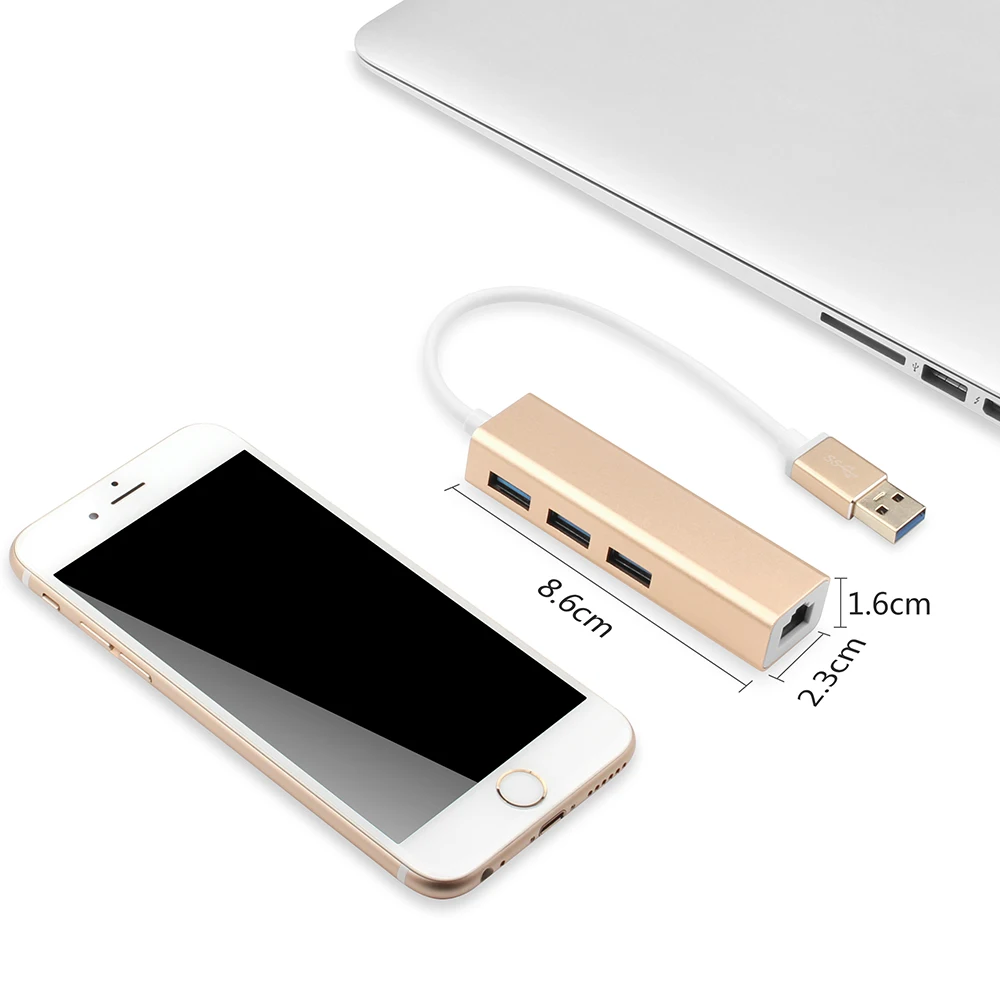 USB хаб с 3 портами 0 Мбит/с 100/1000 Мбит/с|USB-хабы| |