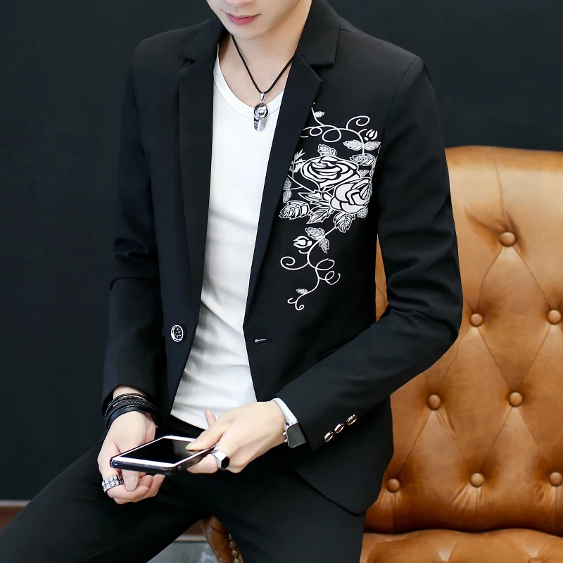 

Fashion Men Dress Suit Jacket , White, Black, Blue, Business Banquet Men Leisure Suit Spring and Summer Men Blazer Jacket