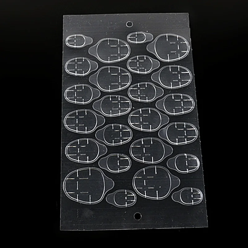 24 шт прозрачные поддельные наклейки для ногтей двухсторонний клей инструменты