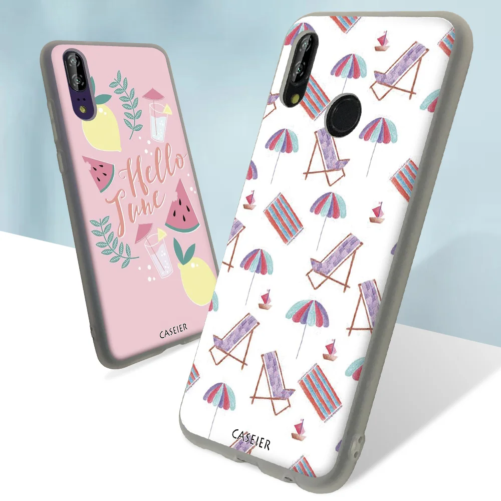 CASEIER Модный летний чехол для Huawei P Smart Mate 20 10 P20 P30 Pro матовый Honor 9 7A 7C 8X задняя крышка