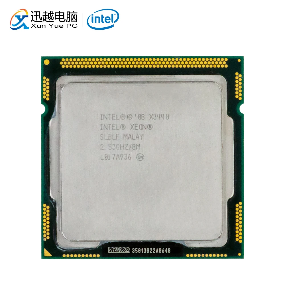 Intel Xeon X3440 настольный процессор 3440 четырехъядерный 2,53 ГГц 8 Мб DMI 2.5GT/s LGA 1156 серверный используемый ЦП