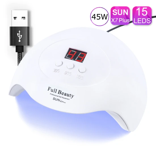 SUN X7 Plus White 30 Вт Сушилка для ногтей Светодиодный УФ-светильник для ногтей отверждаемый Гель-лак для маникюра сушка USB лампы Набор инструментов для дизайна ногтей машина SUN X7 Plus - Цвет: SUN X7 Plus White