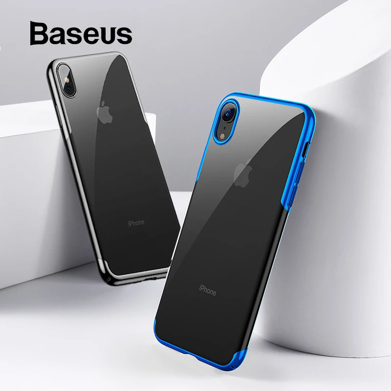 Baseus Роскошный прозрачный PC чехол для телефона iPhone XR Xs Max ультра тонкий твердый