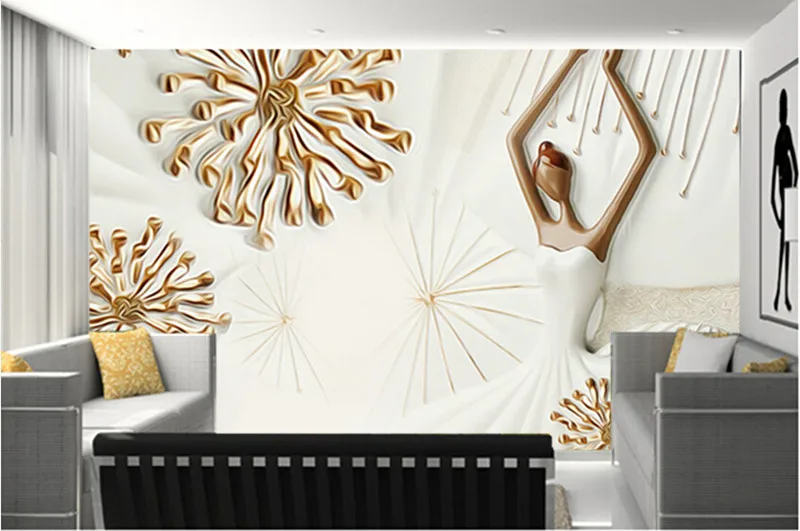 The custom 3D murals stereo wallpaper ballet dancing girl papel de parede living room sofa TV wall bedroom paper | Обустройство дома