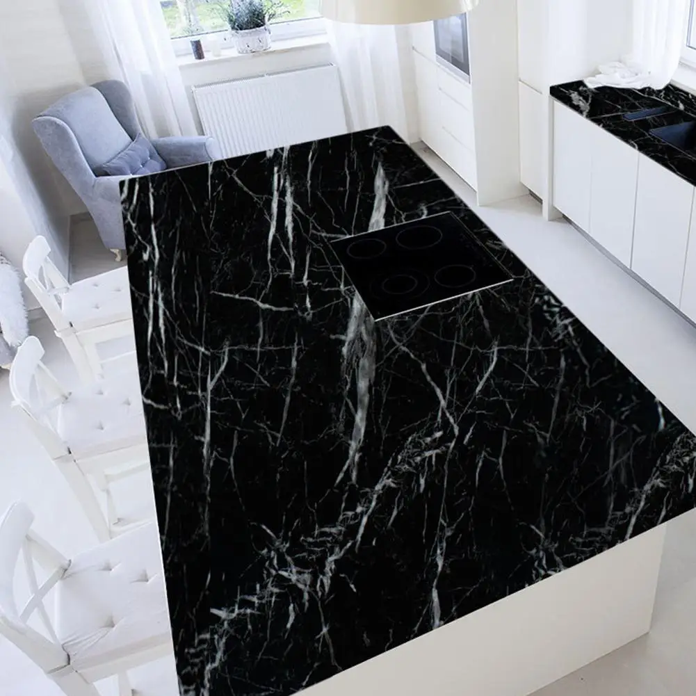DSstyles 60x100 см водостойкие самоклеющиеся обои с мраморным узором для кухонного