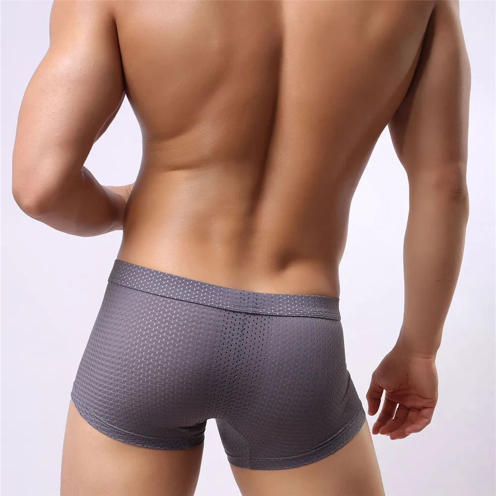 Мужские трусы-боксеры Brave Person спортивная одежда сексуальные сетчатые Дышащие
