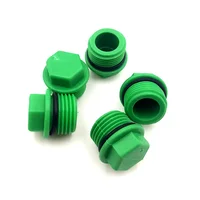 1000Pcs/lot 1/2" Green Pipe Fitting Pipe Plugs Male Thread Pipe Fitting End Cap Plug with Gasket Ring
