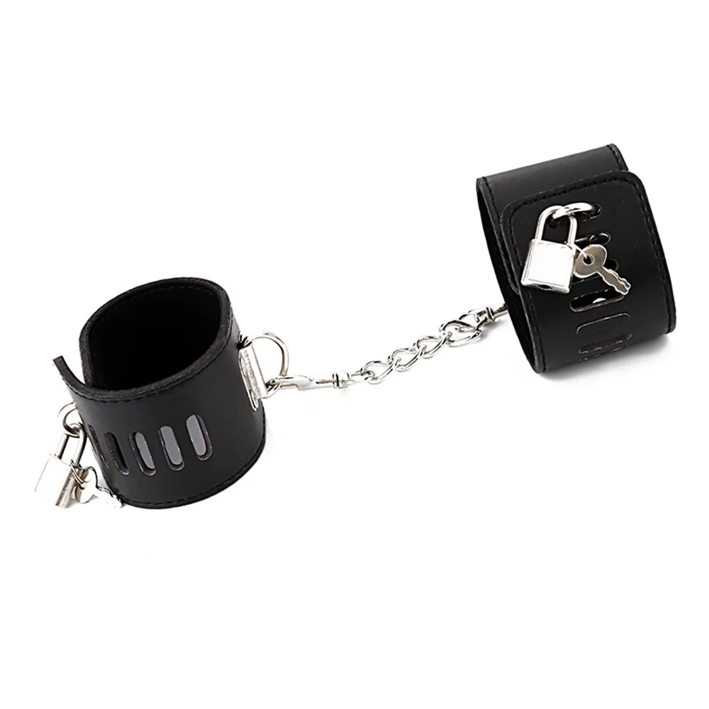 Секс игры наручники искусственная кожа BDSM бондаж ролевые эротические игрушки