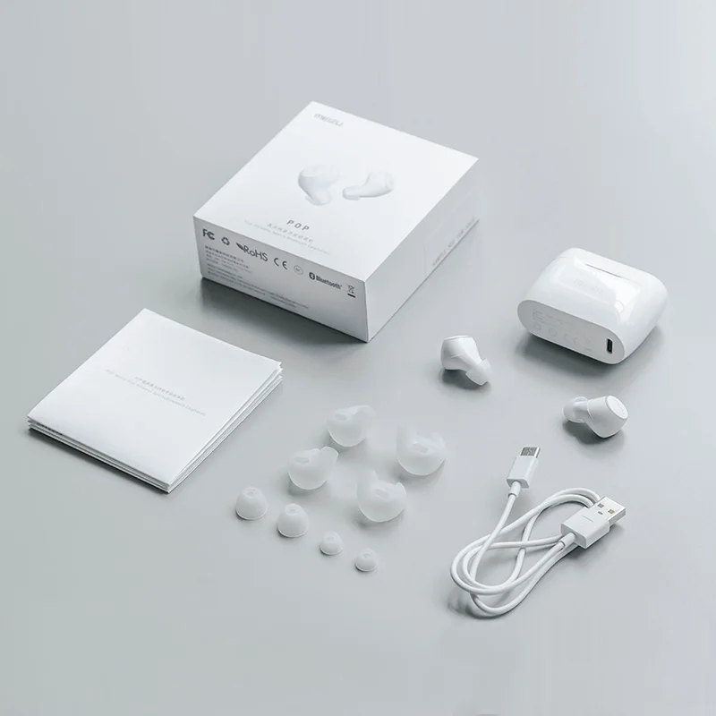 Оригинальные Meizu POP TW50 двойные беспроводные наушники, мини TWS гарнитура, спортивные наушники-вкладыши, водонепроницаемая гарнитура