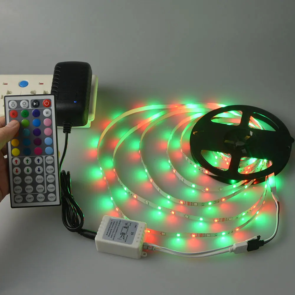 Светодиодная лента 5 м 300 светодиодов 12 В 2835 RGB пульт дистанционного управления на