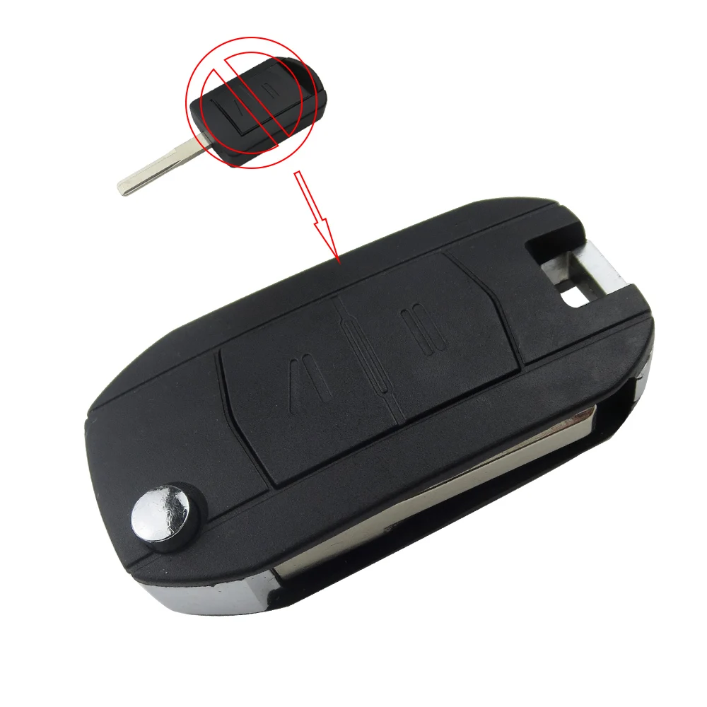 Модифицированный чехол для автомобильного ключа пульта с 2 кнопками Vauxhall Opel Corsa