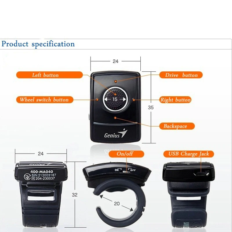 Беспроводная мышь Smart 2 4G с кольцом для ноутбука ПК Бесплатная доставка|pc game steering