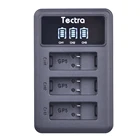 AHDBT-501 светодиодное 3-канальное Зарядное устройство USB с портом Type-C и Micro для спортивной экшн-камеры GoPro Hero5