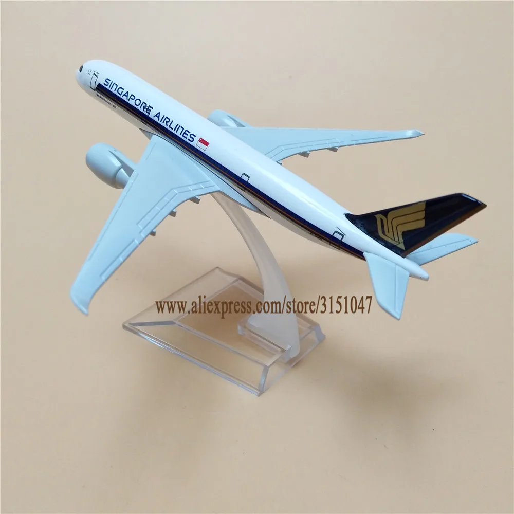 Модель самолета A350 из металлического сплава 16 см|Статуэтки и миниатюры| |