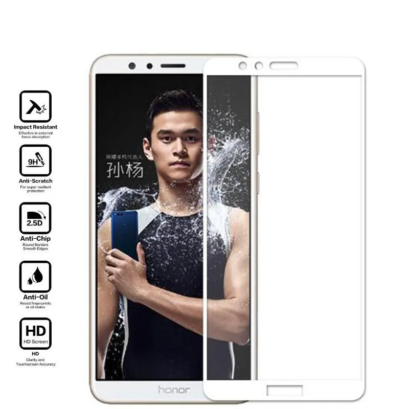 2 шт для Huawei Honor 7X закаленное стекло полное покрытие Защитная пленка телефона