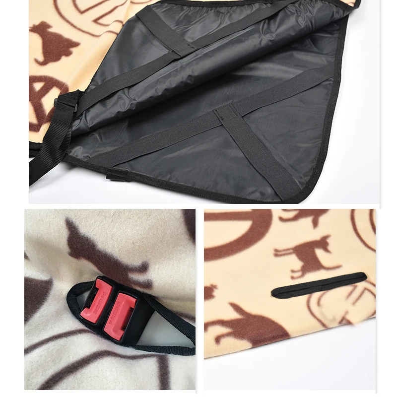 Флисовый чехол с принтом на заднее сиденье автомобиля для собак дорожные и