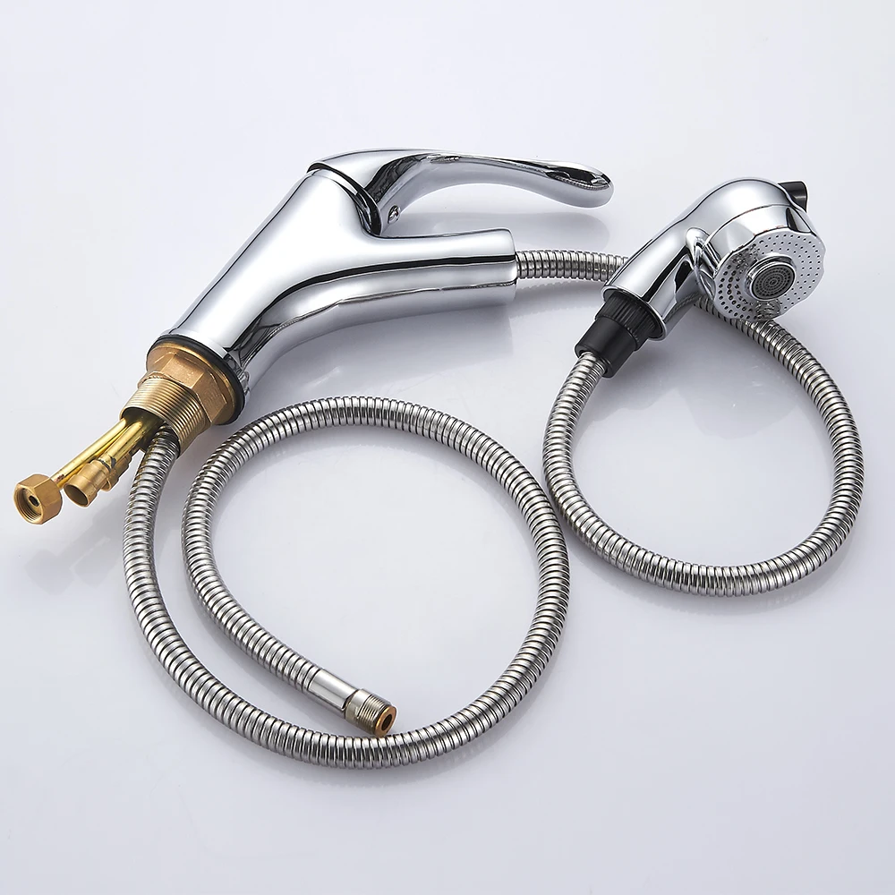 Высокое Качество Латунь 360 Поворотный Кухня кран Pull Out Раковина Смеситель Кухня краны одной Ручкой Torneira де Cozinha