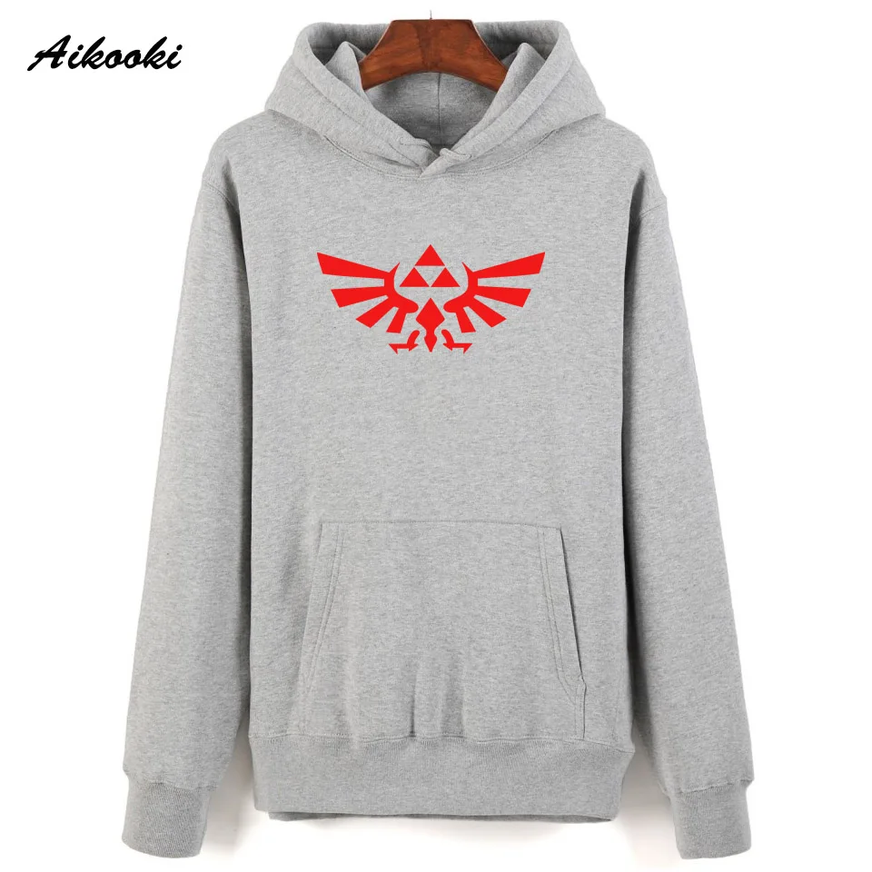 Gray Aikooki Legend of Zelda, худи, пуловер, Модный свитшот, мужская и женская одежда, толстовки, хлопок, уличная одежда, легенда о Зельде, пальто "Зельда" - Цвет: Gray