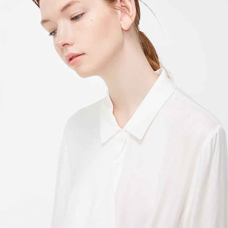 Vero Moda женская рубашка с отложным воротником и кружевным подолом 3/4 рукавами | 318331508