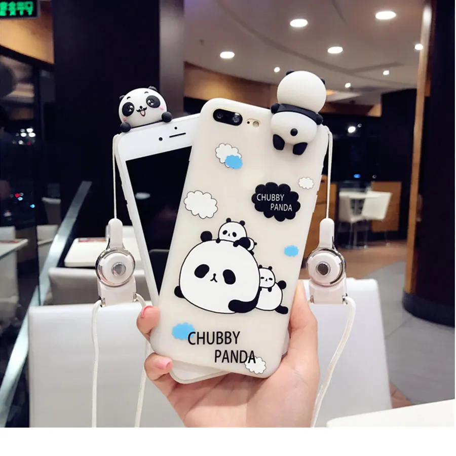 Чехол KISSCASE 3D с милой пандой для iPhone X 7 8 Plus чехол игрушкой и силиконовый 6 S 6s plus |