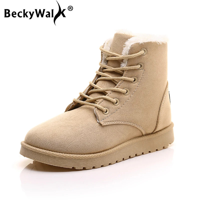 Женские зимние ботинки BeckyWalk женские ботильоны теплая обувь с хлопковой