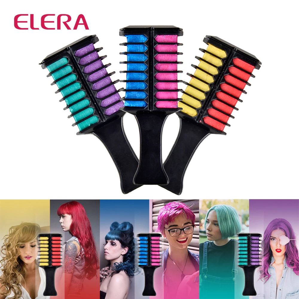 ELERA Professional Two-color Hair Comb Dye Color Crayon Dyeing Tool DIY Fashion Coloring Styling | Красота и здоровье
