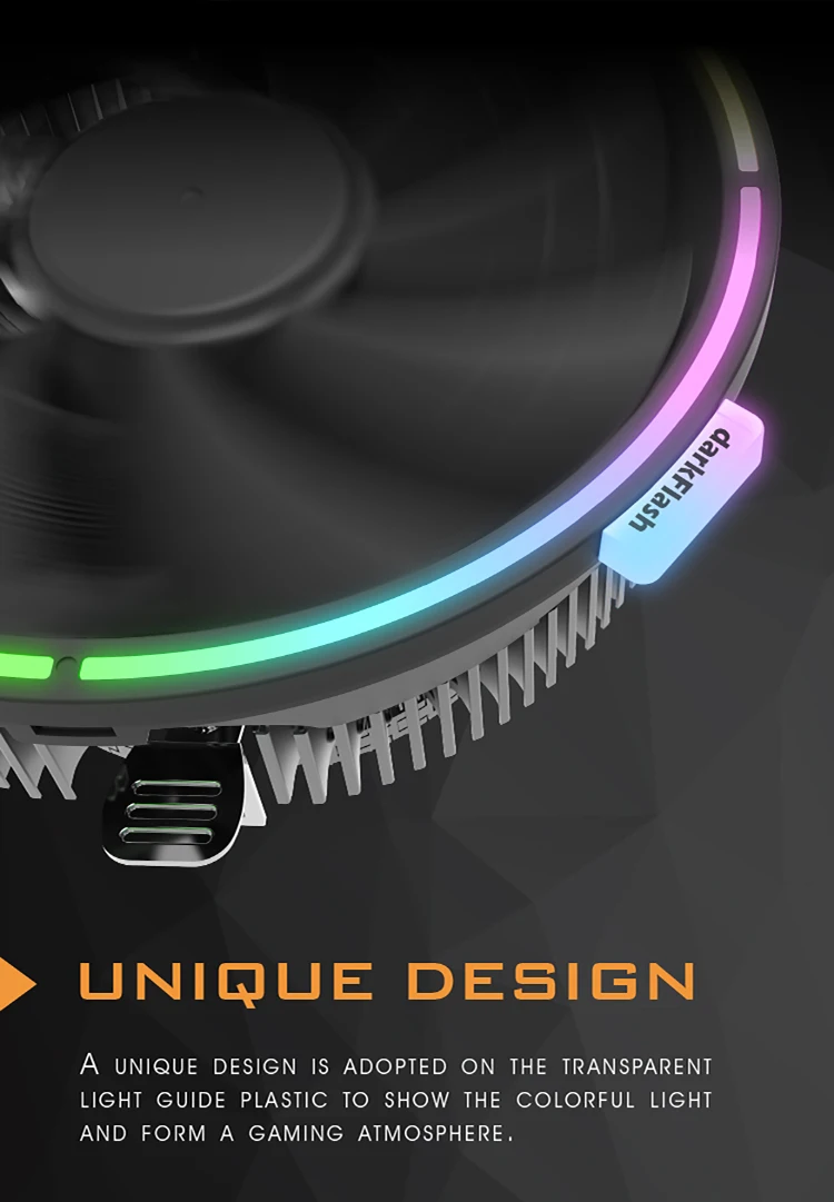 Aigo RGB Cpu Cooler VOID верхний поток радиатора для Intel и AMD охлаждающий вентилятор медный нижний игровой 120 мм вентилятор Радиатор