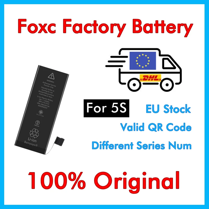 BMT оригинальный DHL UPS 50 шт./лот Foxc Заводская Батарея 0 цикл 1560mAh батарея для iPhone