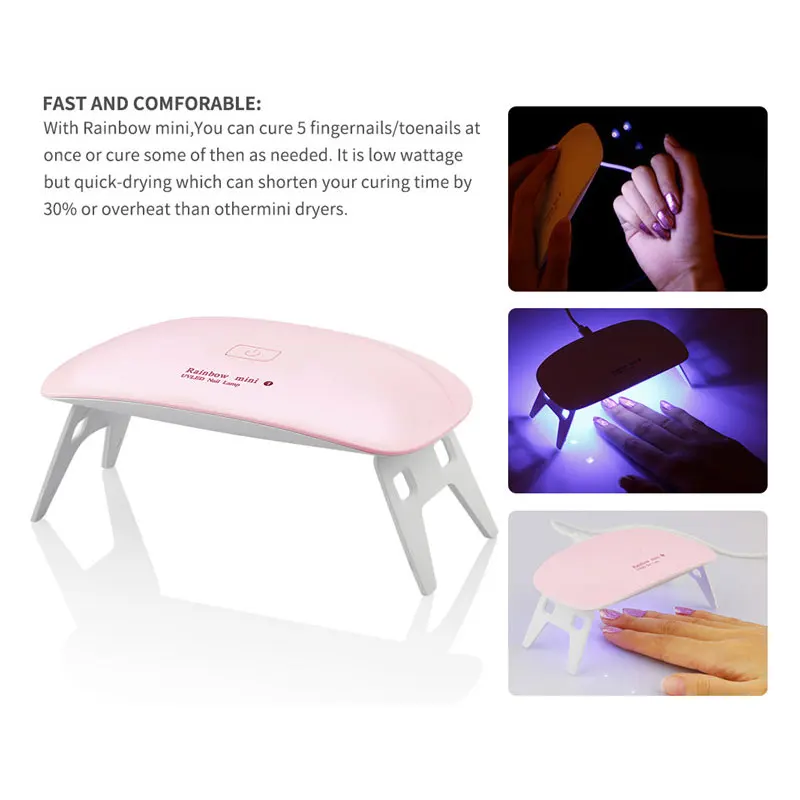 Фена для ногтей ROSALIND светодиодсветодиодный лампа сушки гель лака портативный