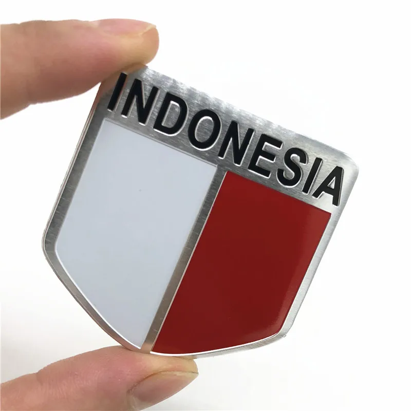 3D эмблема индонезийского национального флага переднего гриля металлические