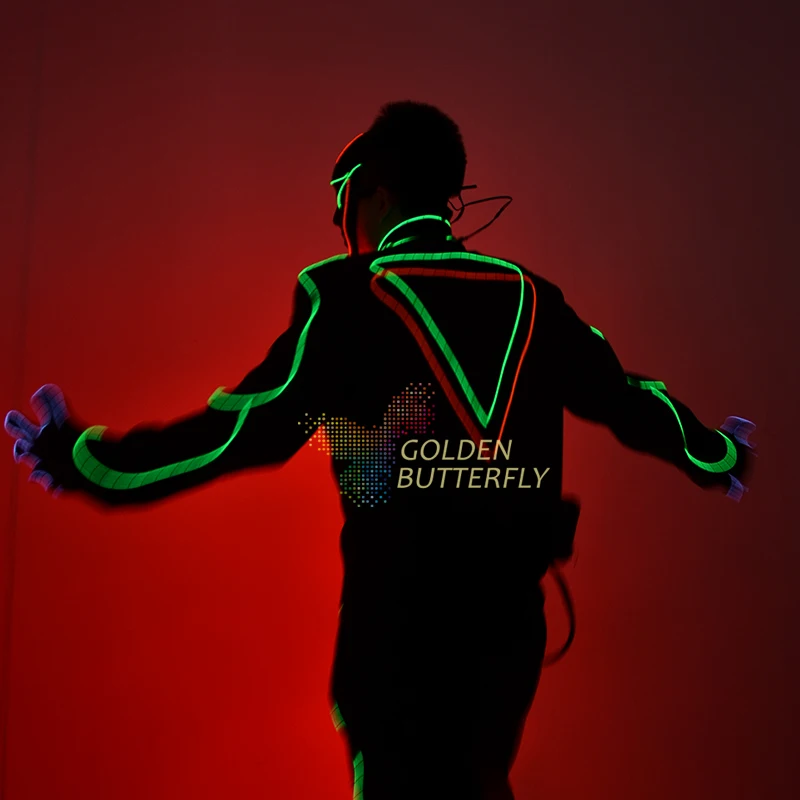 

LED Clothing Luminous Costume Illuminated Light EL Costumes LED Suits Glowing Clothes For Men's Ballroom Clothes Accessories