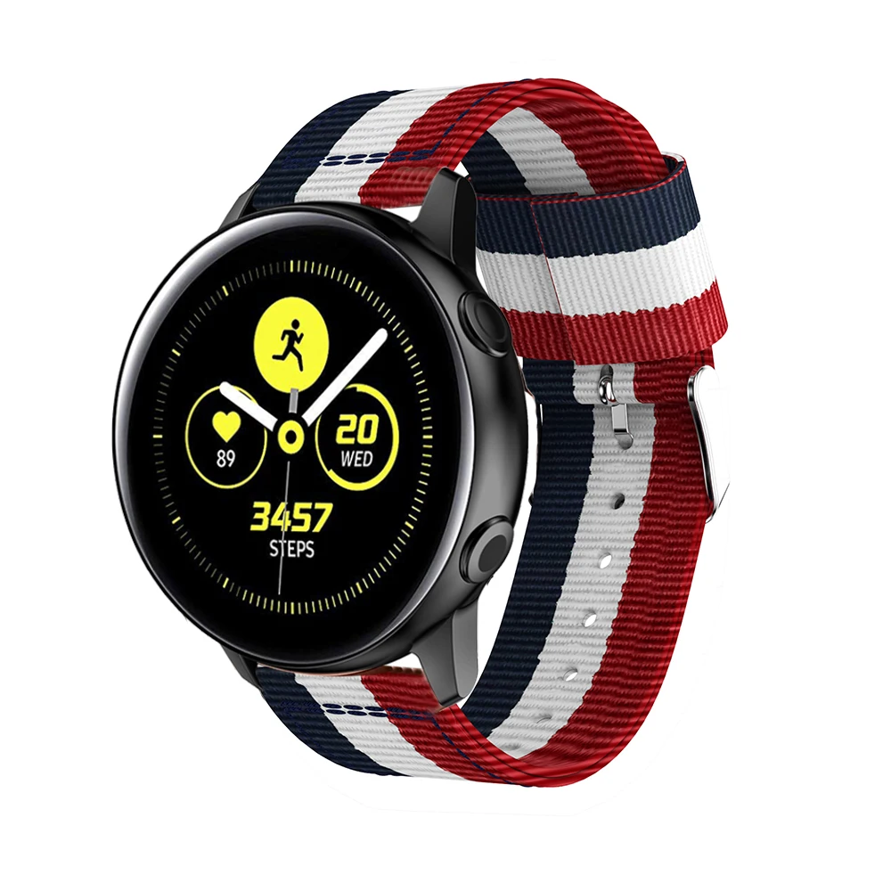 Нейлоновый браслет для Samsung Galaxy Watch Active1 Ремешки ремешок часов 20 мм наручные часы