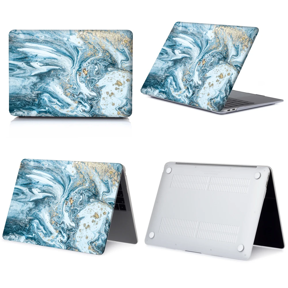 Мраморный чехол для ноутбука Apple MacBook Touch ID A1932, Air 13 A1466 Pro retina 11 12 13 15 Pro 13,3 15,4 Touch Bar+ чехол для клавиатуры