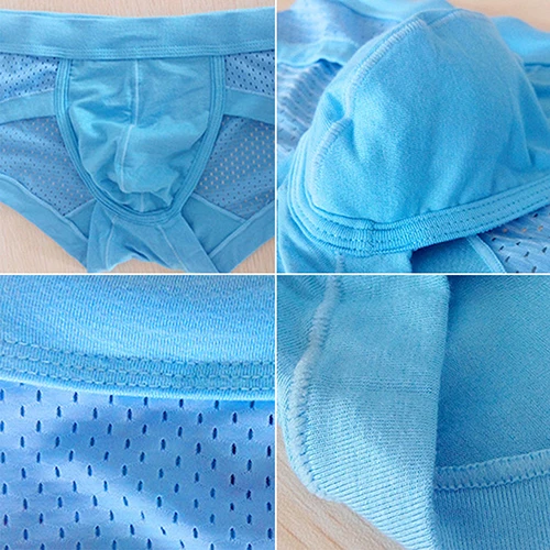 

Men's Sexy Mesh Modal Triangle Underwear Fashion Breathable Briefs Underpants