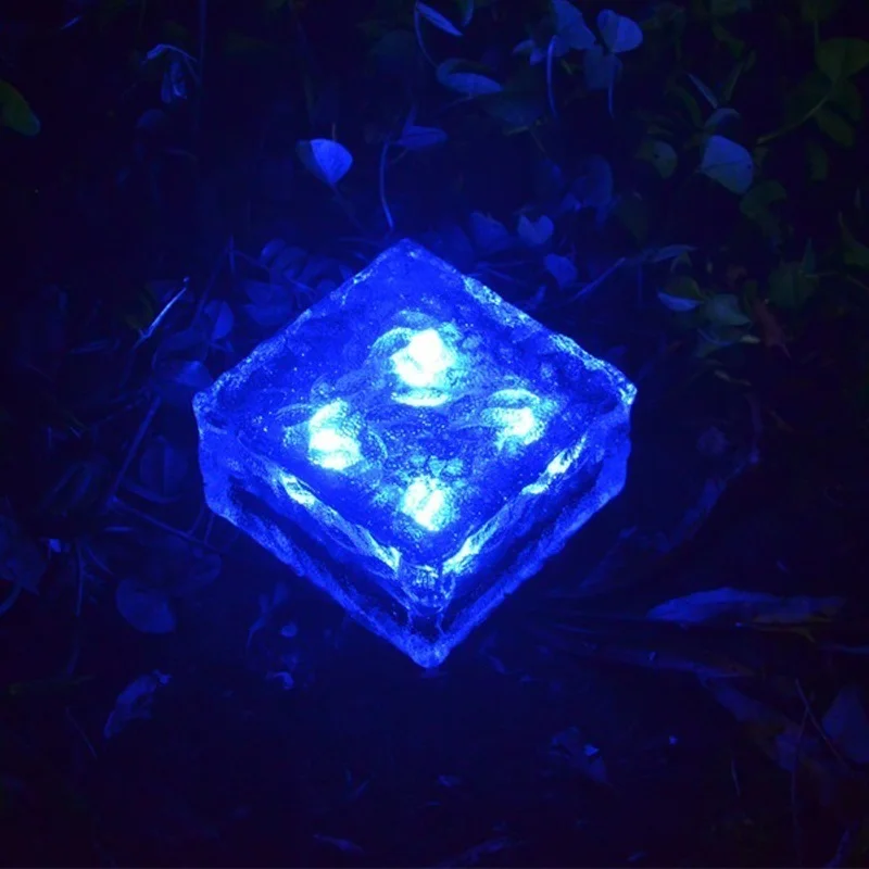 Солнечный Мощность свет открытый Водонепроницаемый земле Кристалл Стекло Лед