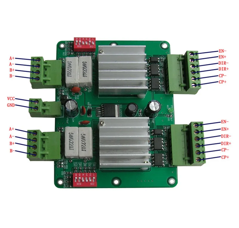 Бесплатная доставка Н Мост постоянного тока Шаговые двигатели Drive 42/57 две оси 3A