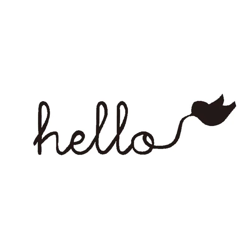 Домашний Декор Hello Наклейка на стену птица шаблон Цитата Дверь Добро пожаловать