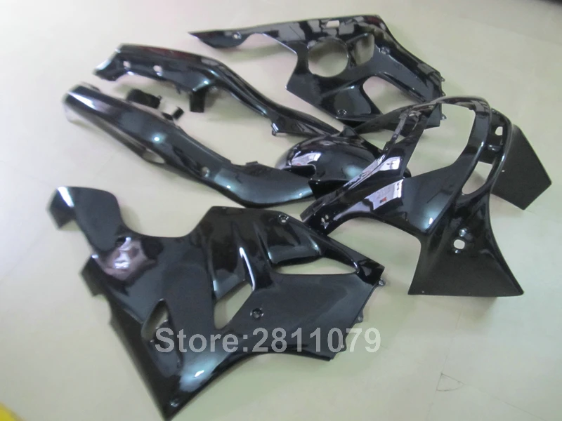 Aftermarket части тела обтекатель комплект для kawasaki Ninja ZX6R 94 95 96 97 глянцевый черный