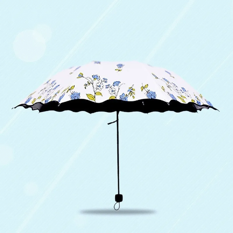 Цветочный женский пляжный кружевной зонтик от дождя шикарный розовый тройной