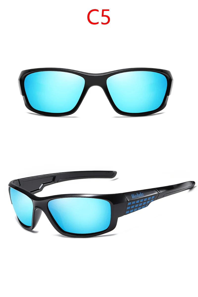 VIADHA Sunglasses Men's Polarized Driving Sport Sun Glasses For Men Women Color Mirror Luxury Brand Designer