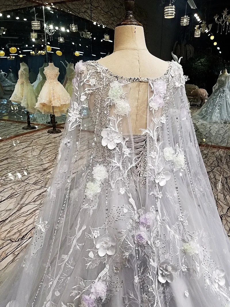 Зимние романтические вышитые бисером серые платья CloverBridal для выпускного вечера