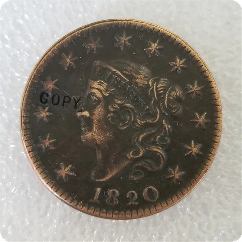 США 1815-1832 коронета голова большой цент копия монеты | Дом и сад