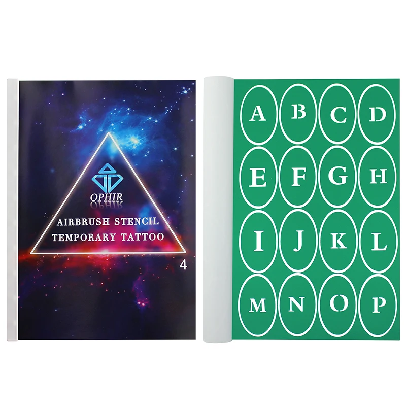 OPHIR 160 шаблоны трафарет для аэрографа временного татуажа тела А4 буклет Set_STE4|airbrush