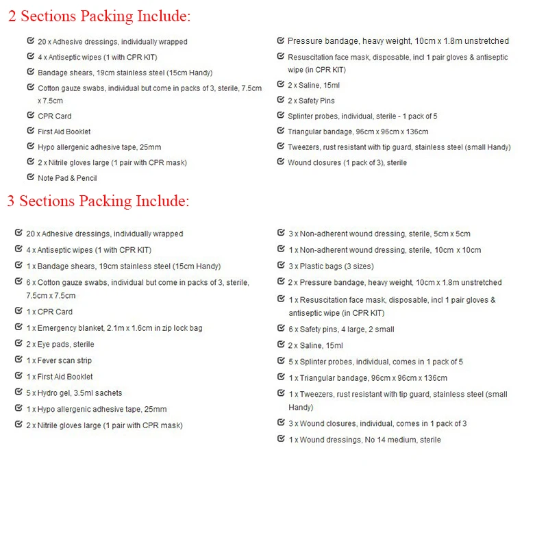 Переносной удобный набор первой помощи для походов кемпинга на открытом воздухе