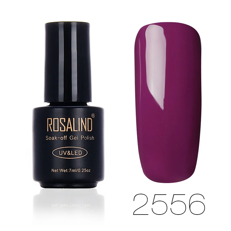 2556 ROSALIND кофе цвета 7 мл; Гель-лак для ногтей лак УФ светодиодный ЛАМПА Маникюр дизайн ногтей почти без аромата длинные-стойкий Гель-лак - Цвет: 2556