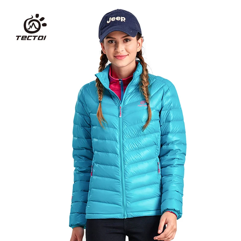 90% утиный пух спортивная зимняя женская ветрозащитная Ультралегкая пуховая